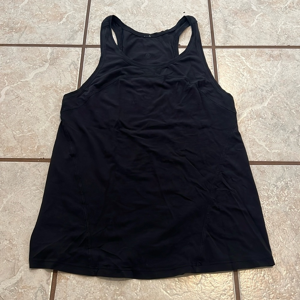 Lululemon Black Jersey Racerback Loose Athletic Tank Top